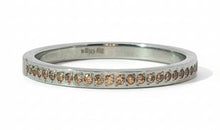Edelstahl Ring 2 mm mit hellbraunen Zirkonia