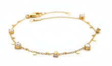 Armband DOREEN 18k gelb Gold Mondstein , Diamanten