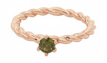 Ring TWIST mit grünem Turmalin