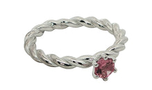 Ring TWIST mit rosa Turmalin