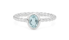 Ring  EMILY Aquamarin 7X9mm