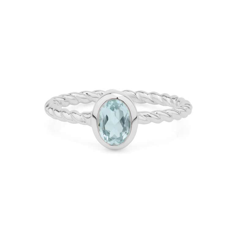 Ring  EMILY Aquamarin 7X9mm
