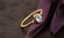 Ring  EMILY Aquamarin 7X9mm