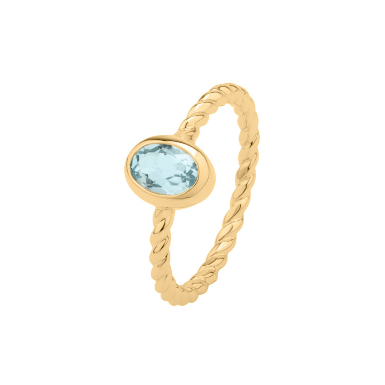 Ring  EMILY Aquamarin 7X9mm