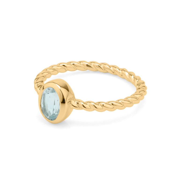 Ring  EMILY Aquamarin 7X9mm