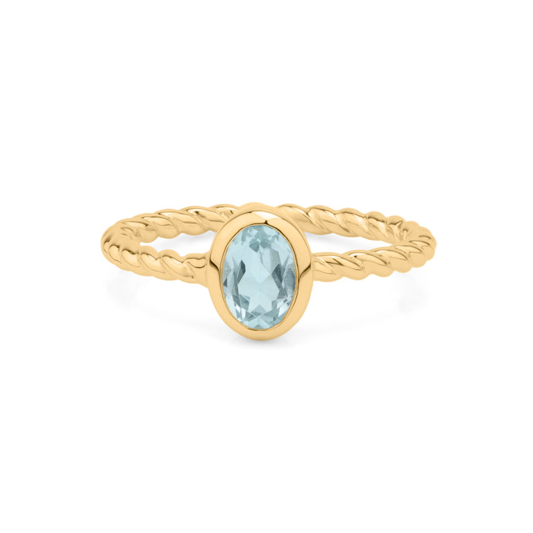 Ring  EMILY Aquamarin 7X9mm