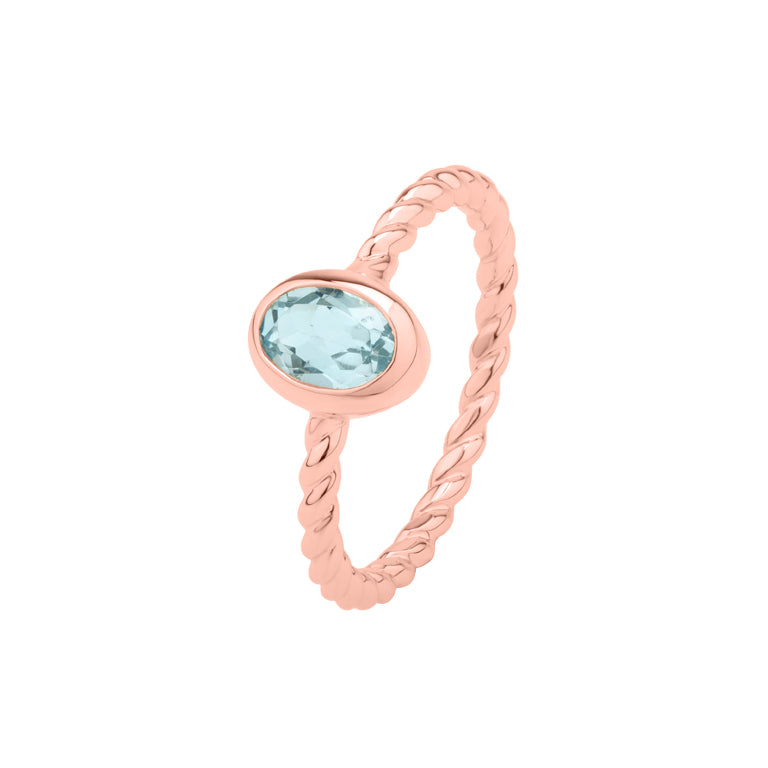 Ring  EMILY Aquamarin 7X9mm