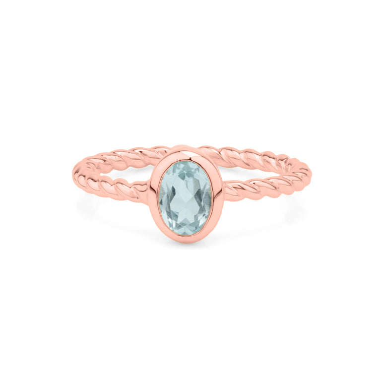 Ring  EMILY Aquamarin 7X9mm