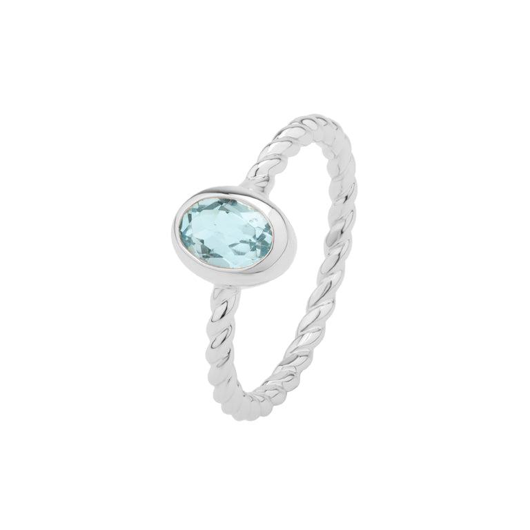 Ring  EMILY Aquamarin 7X9mm