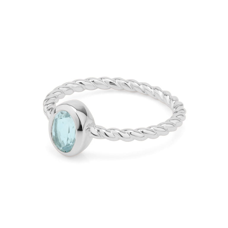 Ring  EMILY Aquamarin 7X9mm