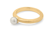 Ring ASTRID 2.5 mm matt mit Perle