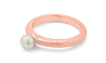 Ring ASTRID 2.5 mm matt mit Perle