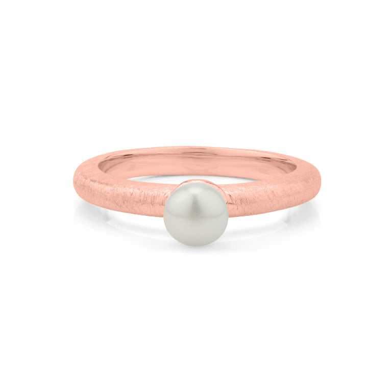Ring ASTRID 2.5 mm matt mit Perle