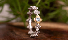 Bicolor Ring FLOWERS Blautopas