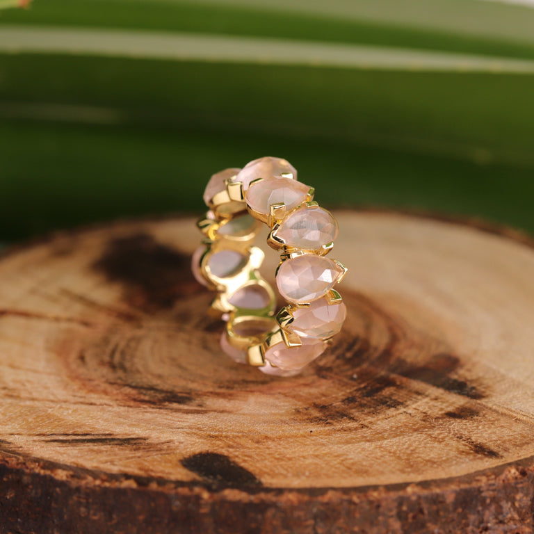 Ring CASSIOPHEYA ROSECUT Rosenquarz