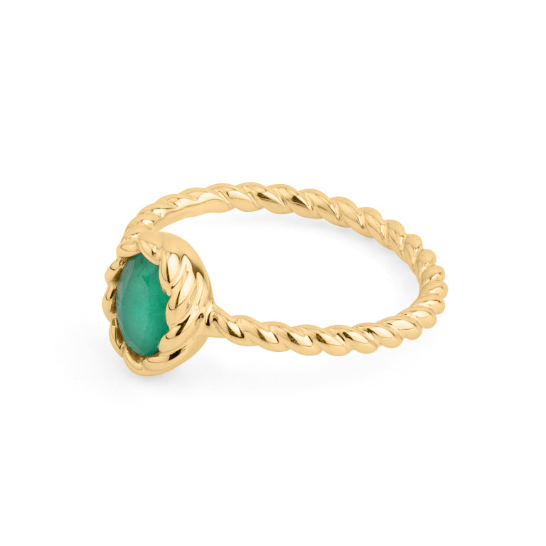 Ring TWIST Smaragd 5X7mm