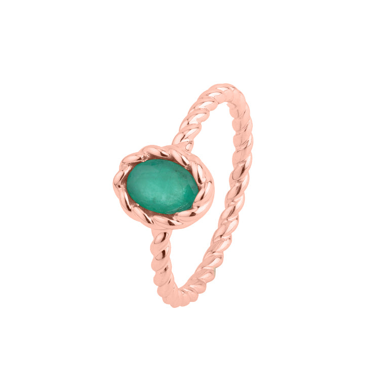 Ring TWIST Smaragd 5X7mm