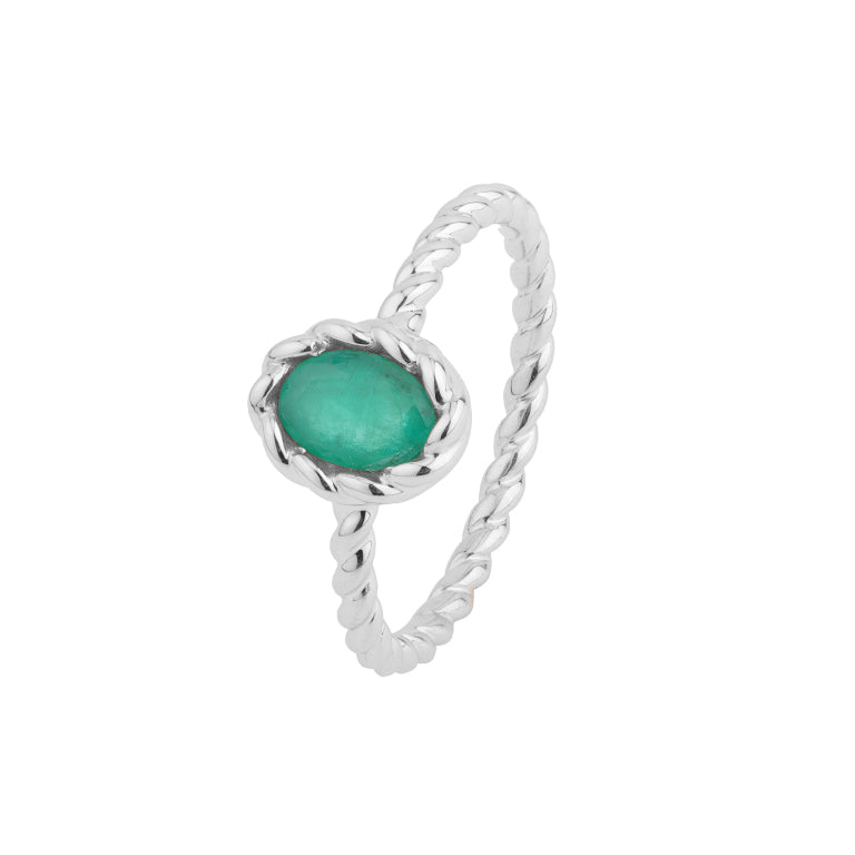 Ring TWIST Smaragd 5X7mm