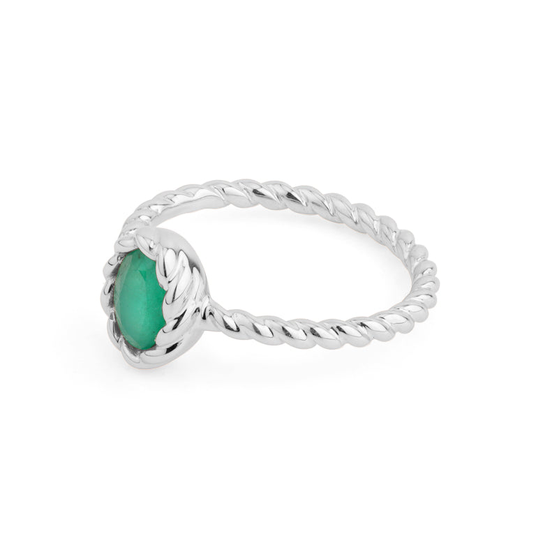 Ring TWIST Smaragd 5X7mm