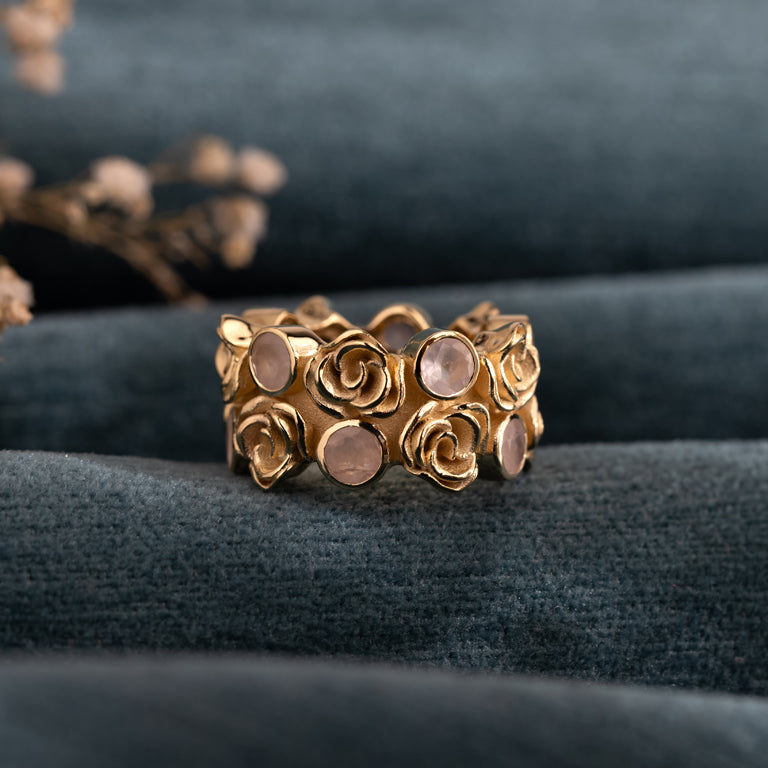 Ring WARUD mit Rosenquarz