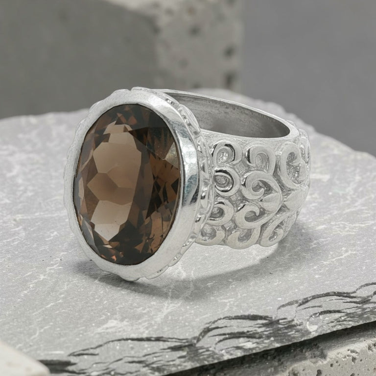 Ring JULIETTE mit Rauchquarz