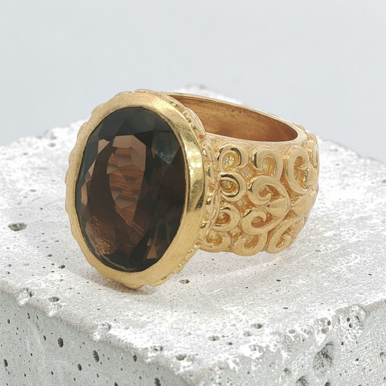 Ring JULIETTE mit Rauchquarz