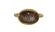 Ring LIVIA Rutilquarz mit Turmalin-Einschlüssen