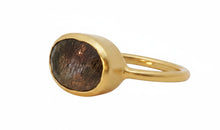 Ring LIVIA Rutilquarz mit Turmalin-Einschlüssen