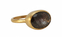 Ring LIVIA Rutilquarz mit Turmalin-Einschlüssen