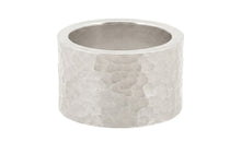 Ring SIMON – Massiv Silber, 15 mm, gehämmert & matt