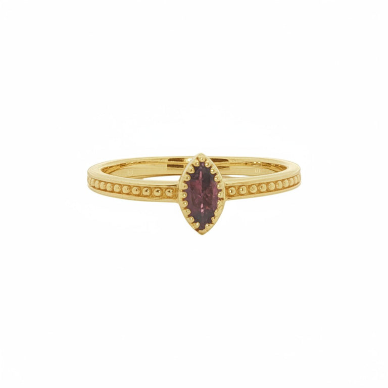 Ring ALENIA Rosaturmalin | Filigraner Ring Silber & Gold