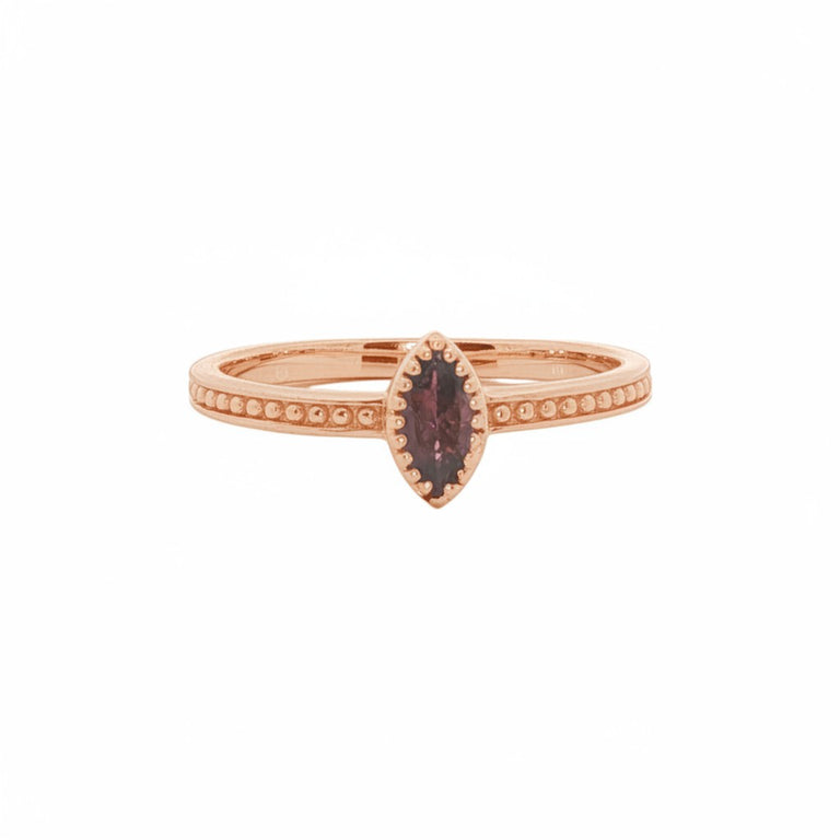 Ring ALENIA Rosaturmalin | Filigraner Ring Silber & Gold