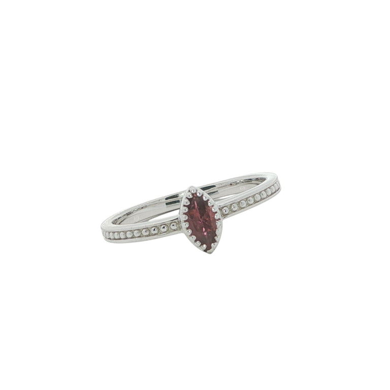 Ring ALENIA Rosaturmalin | Filigraner Ring Silber & Gold