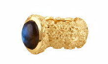 Ring LOTTA Labradorit | Statement Ring mit Rosenmuster