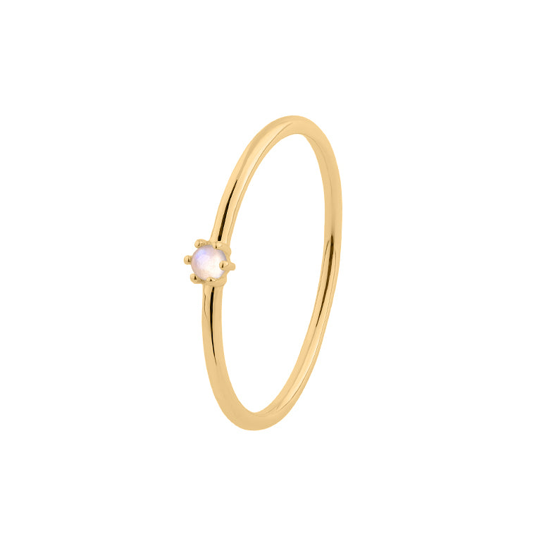 Engagement Ring BRIANA mit Mondstein 2mm