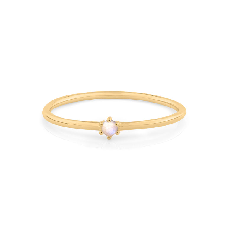 Engagement Ring BRIANA mit Mondstein 2mm