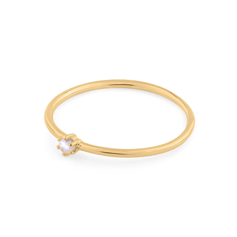 Engagement Ring BRIANA mit Mondstein 2mm