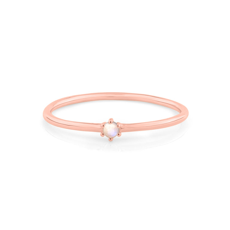 Engagement Ring BRIANA mit Mondstein 2mm