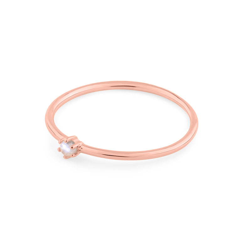 Engagement Ring BRIANA mit Mondstein 2mm