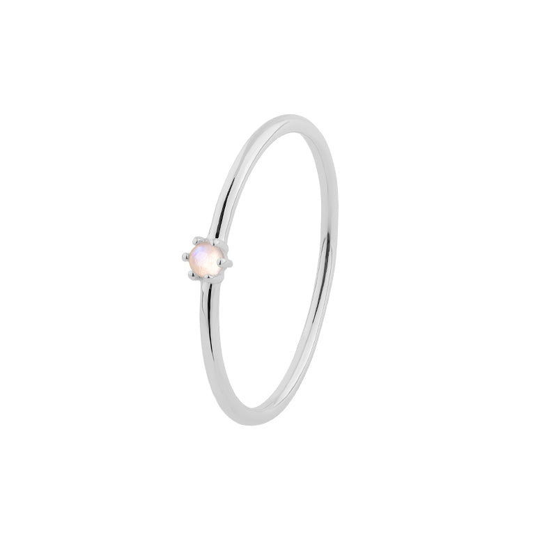 Engagement Ring BRIANA mit Mondstein 2mm