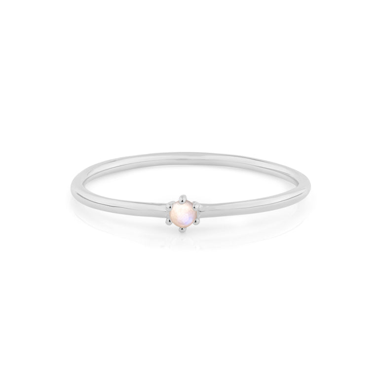 Engagement Ring BRIANA mit Mondstein 2mm