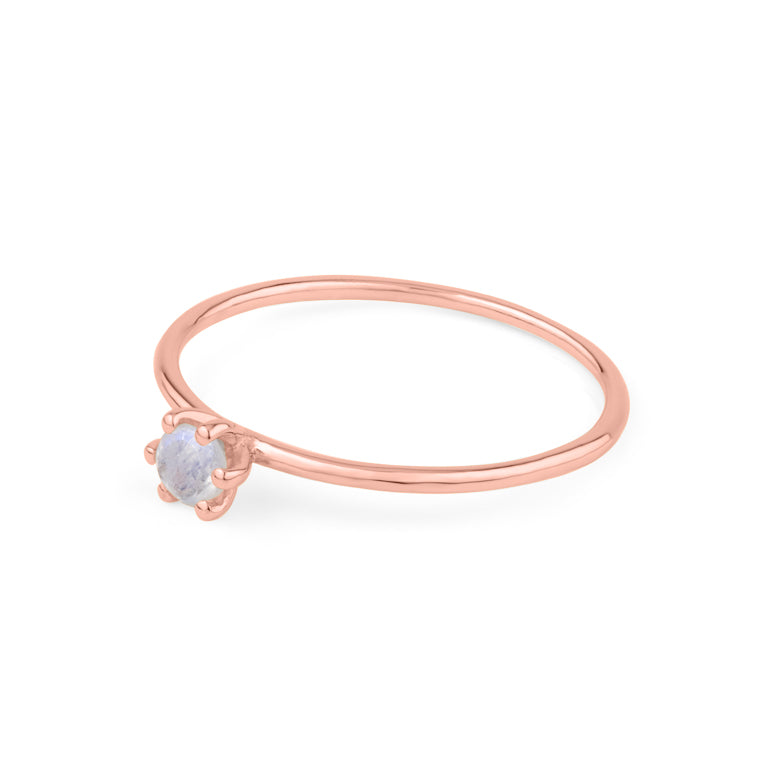 Ring  MINI BRIANA  mit Mondstein 3mm