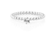 Ring BUBBLE 2 mm mit Topas und Diamant 3 mm