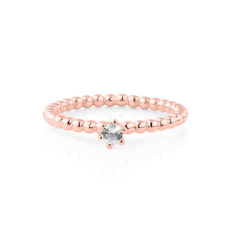 Ring BUBBLE 2 mm mit Topas und Diamant 3 mm