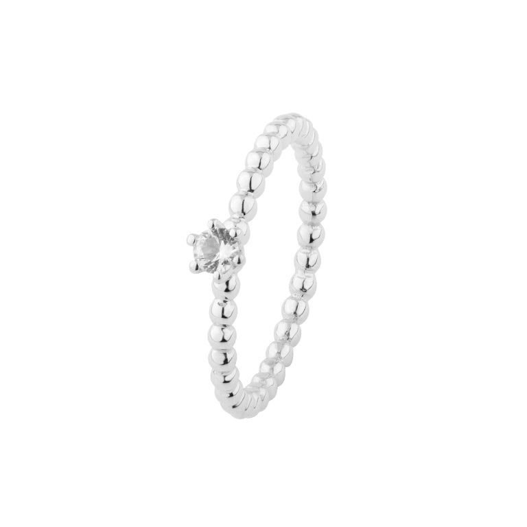 Ring BUBBLE 2 mm mit Topas und Diamant 3 mm