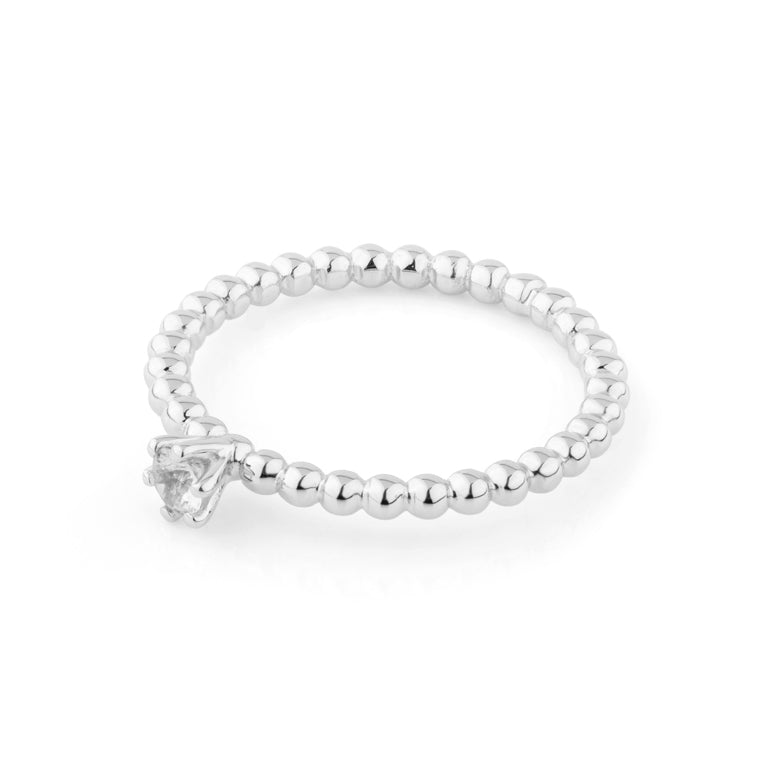 Ring BUBBLE 2 mm mit Topas und Diamant 3 mm