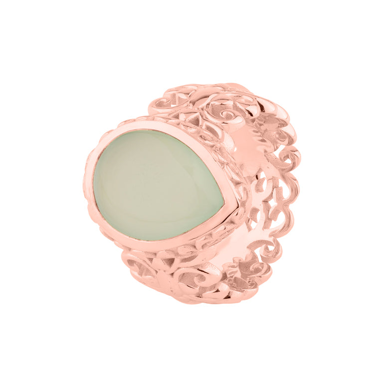 Ring SARINA mit 12 X 16 Aqua Chalzedon