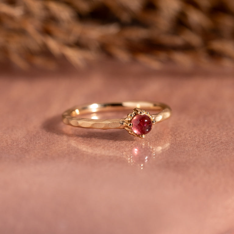 Ring SAMANTHA mit Rosaturmalin 3 mm