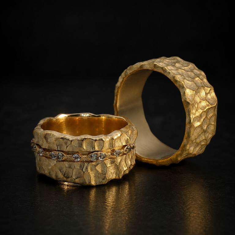 TERRANA – Statement Ring 10 mm mit Diamanten