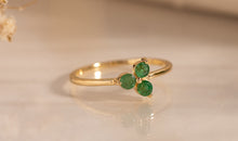Ring  MINI TRINITY Smaragd